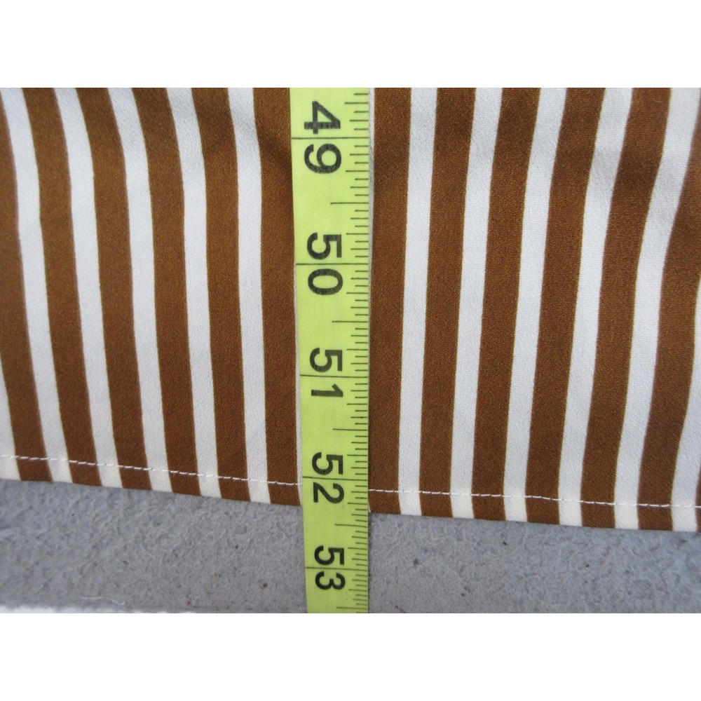 VICI Stripe Shirt Dress Women S Brown White Neutral Relaxed Capsule Quiet Luxury - Picture 15 of 16
